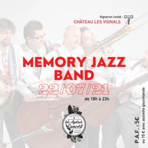 Le groupe Memory Jazz Band aux Apéros Concerts du Jeudi de Bernard Gisquet à Cestayrols